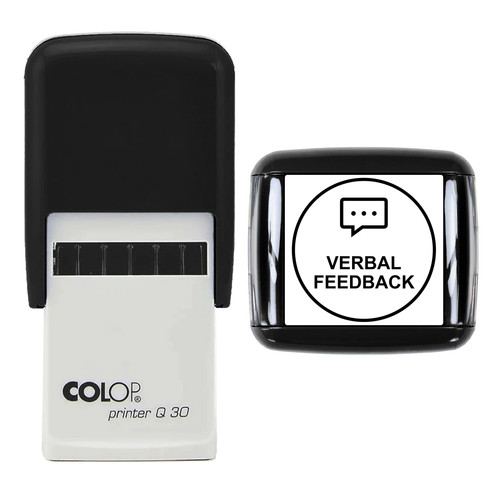 Verbal feedback stamp x - feedback, stamp,