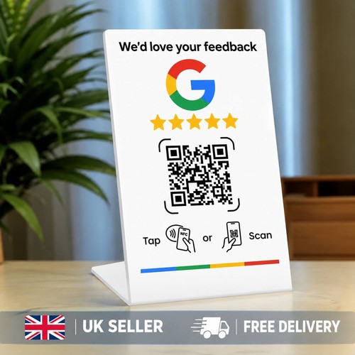 Google review tap sign - tap, nfc