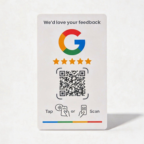 Google review code tabletop - qr,