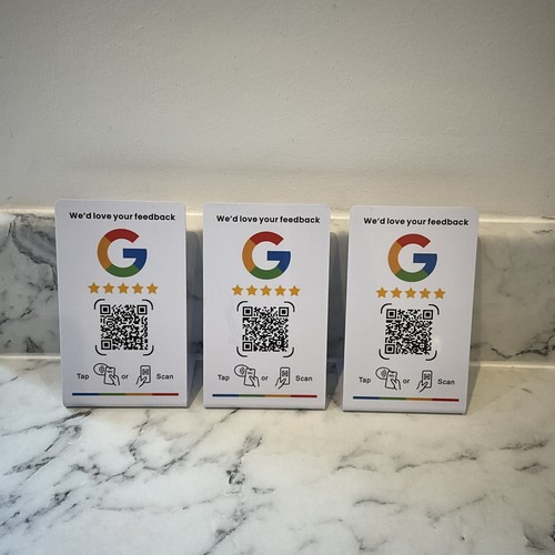Google review cards - google, qr
